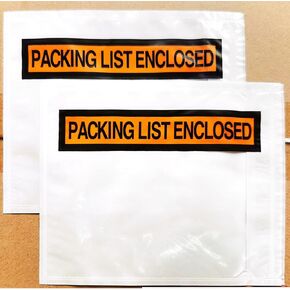 1000 Pcs Packing List Envelopes Pouches 4.5"x 5.5",Packing Envelopes for Shipping Mailing Pouch Enclosed Bags with Packing Slips Invoice Label