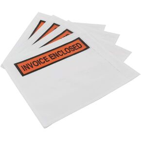 4.5" x 5.5" Invoice Enclosed Packing List Envelope Adhesive Pouches (Case/1000 Count)