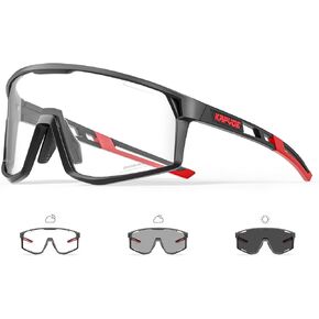 KAPVOE Photochromic Cycling Glasses Men Mountain Bike Sunglasses Women Clear MTB Sports Goggles Bicycle Triathlon Running