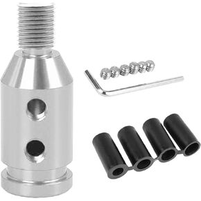 Monrand Car Universal Shift Knob Adapter, Automatic Shifter Adapter, Aluminum Alloy Gear Shift Knob Adapter for Non-Threaded Manual Shifters M12x1.25 (Black)