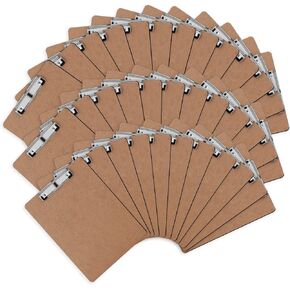 Clipboards, PANDRI 36 Pack Hardboard Office Clipboards, Low Profile Clip, Standard A4 Letter Size, Classroom Supplies, ECO Friendly