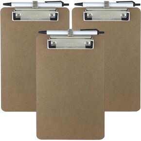 Trade Quest Pen Holder Memo Clipboards 6'' x 9'' (3 - Pack) (Pen Included)