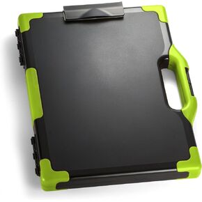 Officemate Carry All Clipboard Storage Box, Letter/Legal Size, Black & Green (83325)