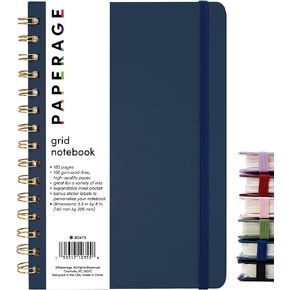 PAPERAGE Lined Spiral Journal Notebook, (Olive Green), 160 Pages, Medium 5.5 inches x 8 inches - 100 GSM Thick Paper, Hardcover, Double-Wire Spiral Journal & Notebook