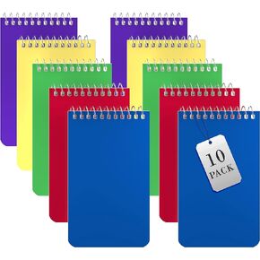 Small Notebooks, Spiral Notepads 3x5 - (Bulk Pack of 25) Pocket Notebook, Memo Pads For Home, Office, College, School - Lined College Ruled Paper - 5 Colored Notebooks, 75 Sheets Per Notebook