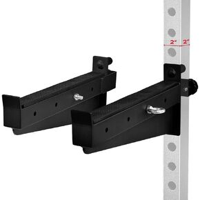 Yes4All 1,000 LBS Capacity - Premium Safety Squat Bar Attachment - Barbell Spotter Arms for 2x2 inch Tube, Hole 1 inch Squat Rack, Power Cage