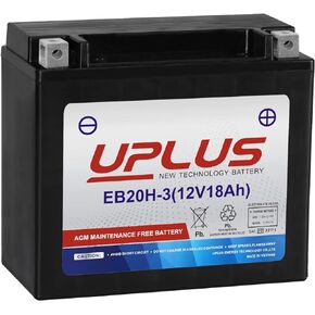 UPLUS ATV Battery YTX14AH-BS, EB14A-4 Scooter Snowmobile UTV Motorcycle Battery Maintenance Free - Sealed AGM Powersports Batteries Compatible with Yamaha Honda Suzuki Kawasaki Polaris