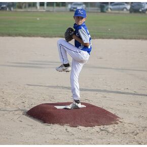 On Deck Sports 5070 Indoor/Outdoor Youth Portable Pitching Mound for Games or Practice - Clay Color