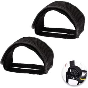 Tomato Palace Black Mountain Bike Pedal Straps, Toe Clip Strap for Fixed Gear Bike (2 PCS)