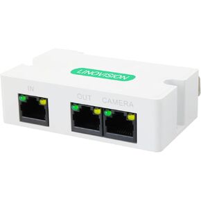 LINOVISION Mini 2 Port POE Extender Up to 1000ft Power Over Ethernet Over Cat5/6 Cable, POE Splitter to 2 POE Devices Like IP Cameras, IP Phone
