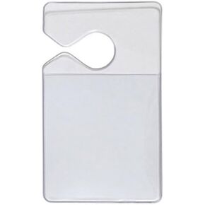 Clear Parking Permit Holder - Durable Vertical Parking Lot Pass Rear View Mirror Hanger - for SMALL Stickers and Passes - for Car or Truck by Specialist ID