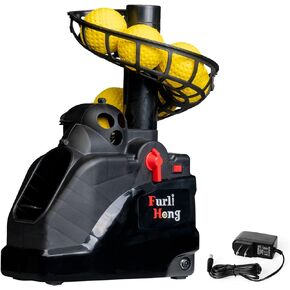 6801BH Baseball Toss Machine, Adjustable Launching Angle, Speed and Interval, Powered by Battery or AC Adapter, Stacker Extendable, for Kids
