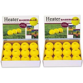 Heater Sports 2 Count 1 Dozen Heater Pitching Machine Baseballs (2 Dozen Total) - Accurate Pitching Machine Baseballs Pitching Machines