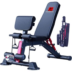 Adjustable Weight Bench,Utility Workout Bench Foldable Incline Decline Benches for Home Gym Full Body Workout,Load 600LBS