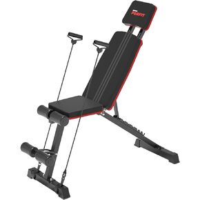 PERFIT Weight Bench for Home Gym Adjustable Foldable Workout Bench Press for Full Body Strength Training Bench Supports up to 800lbs with Two Exercise Bands for Press Sit up Incline Flat Decline in Kuwait