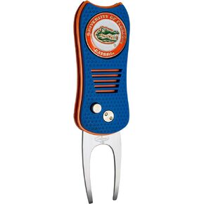 Team Golf NCAA Switchblade Divot Tool with Double-Sided Magnetic Ball Marker, Features Patented Single Prong Design, Causes Less Damage to Greens, Switchblade Mechanism