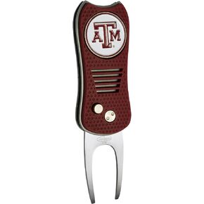 Team Golf NCAA Switchblade Divot Tool with Double-Sided Magnetic Ball Marker, Features Patented Single Prong Design, Causes Less Damage to Greens, Switchblade Mechanism