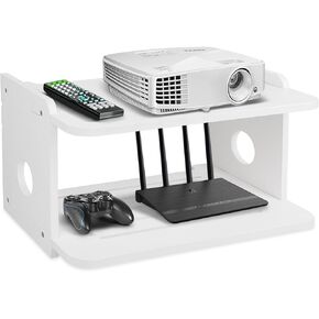 Projector Shelf,Projector Wall Mount Floating Shelf, Projector Stand,Projector Rack Holder,Projector Mount,Router Shelf Storage Box Modem Xbox Series PS5 PS4 Solid Wood