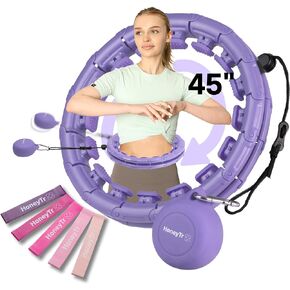 Weighted Infinity Hoop for Abs & HIPS - Smart Weighted Hula Hoop for Exercise – Adjustable Smart Hula Hoop for Waist Sizes 25–45 Inches – Home Workout Equipment by HoneyTr