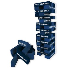 NCAA College Tabletop Stackers Block Game by Wild Sports - Perfect Gift for College Football Fan, Dorm Game, Rec Room, Tailgate