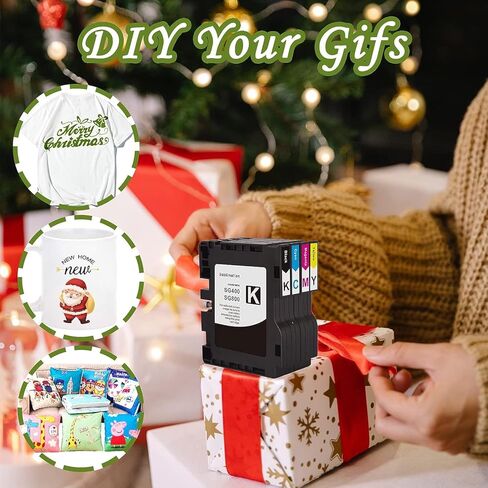 خرطوشة حبر التسامي SG400 SG800 عالية الإنتاجية متوافقة مع طابعة Sawgrass Virtuoso SG400 SG800 DIY (1 أسود، 1 سماوي، 1 أرجواني، 1 أصفر، 4 عبوات) in Kuwait