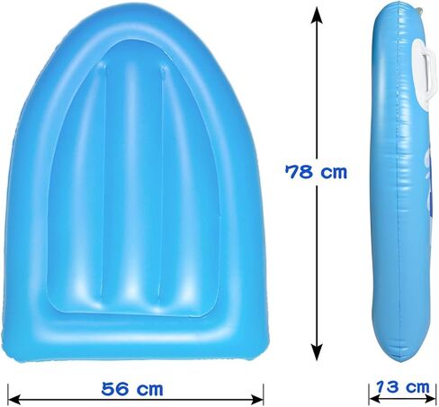 عوامة حمام السباحة للأطفال، لوح ركوب الأمواج قابل للنفخ، لوح جسم محمول مع مقابض، ألواح جسم ناعمة خفيفة الوزن للأطفال، ألواح تطفو على حمام السباحة للشاطئ (80 × 60 سم) in Kuwait