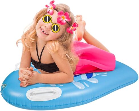 عوامة حمام السباحة للأطفال، لوح ركوب الأمواج قابل للنفخ، لوح جسم محمول مع مقابض، ألواح جسم ناعمة خفيفة الوزن للأطفال، ألواح تطفو على حمام السباحة للشاطئ (80 × 60 سم) in Kuwait