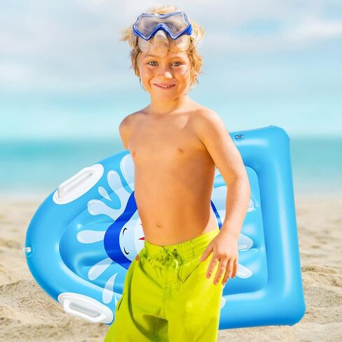 عوامة حمام السباحة للأطفال، لوح ركوب الأمواج قابل للنفخ، لوح جسم محمول مع مقابض، ألواح جسم ناعمة خفيفة الوزن للأطفال، ألواح تطفو على حمام السباحة للشاطئ (80 × 60 سم) in Kuwait