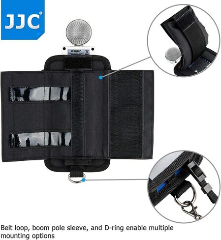 حقيبة تخزين واقية للحمل من JJC H4n لـ Zoom H4n Pro All Black & Tascam DR-40 مسجل محمول مفيد يحل محل حافظة Zoom PCH-4n، مع واقي غطاء الوجه الأمامي الواضح والمرئي in Saudi Arabia