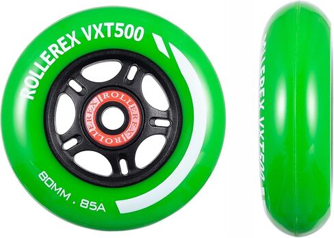 Rollerex VXT500 RipStik/Inline Skate Wheels (2-pack w/bearings, spacers and washers) (Use on Hockey Roller Blades) - Can Be Used As RipStik Caster Board Wheel Replacements in Saudi Arabia