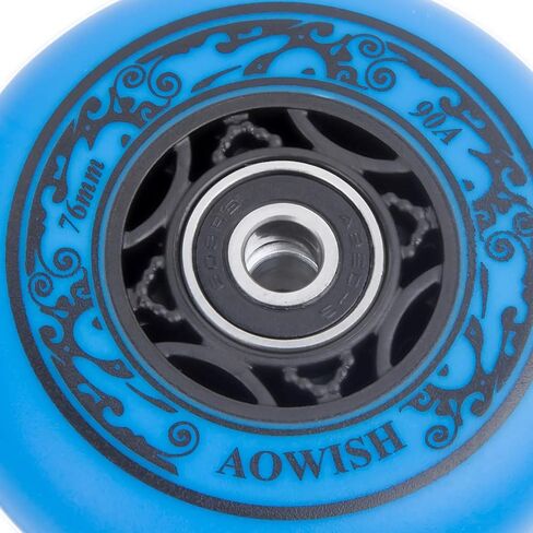 عجلات Ripstik 76 مم عجلات Ripstick 90a Ripsurf بديلة مع محامل ABEC-9 للوحة العجلات Rip Stiks DLX، لوح التزلج Rip Sticks، الزلاجات المضمنة، شفرات الأسطوانة، إلخ (عبوتان) in Saudi Arabia