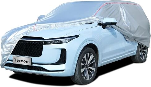 Tecoom غطاء صلب قابل للتنفس مادة على شكل باب بسحاب تصميم مقاوم للماء ومقاوم للأشعة فوق البنفسجية وغطاء سيارة مقاوم للرياح لجميع الأحوال الجوية في الأماكن المغلقة والخارجية مقاس 191-205 بوصة سيارات الدفع الرباعي in Kuwait