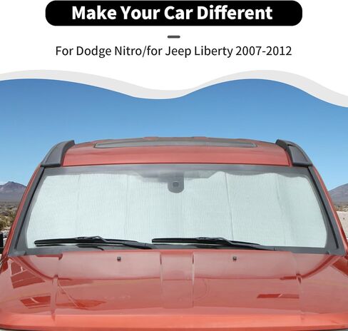 Windshield Sun Shade Car Sunshades for Windshield for Dodge Nitro/for Jeep Liberty 2007-2012 Interior Accessories (B) in Saudi Arabia