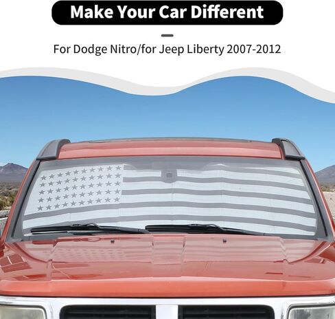 Windshield Sun Shade Car Sunshades for Windshield for Dodge Nitro/for Jeep Liberty 2007-2012 Interior Accessories (B) in Saudi Arabia