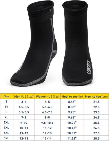 COPOZZ جوارب الغوص 3 مم من النيوبرين جوارب مياه للشاطئ - مضادة للانزلاق للسباحة والغطس للشباب والرجال والنساء in Kuwait