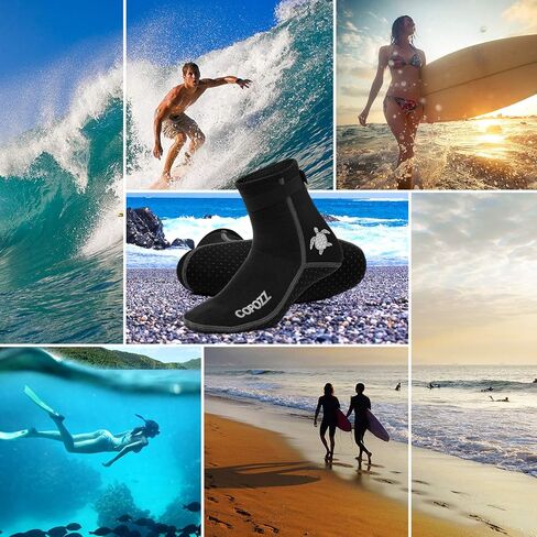 COPOZZ جوارب الغوص 3 مم من النيوبرين جوارب مياه للشاطئ - مضادة للانزلاق للسباحة والغطس للشباب والرجال والنساء in Kuwait