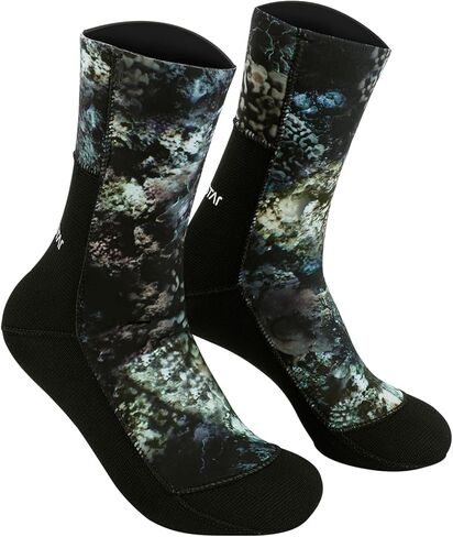 DIVESTAR Diving Neoprene Socks for Men Women,3MM 5MM Black/Camouflage Wetsuit Socks Scuba Booties for Water Sports in Saudi Arabia