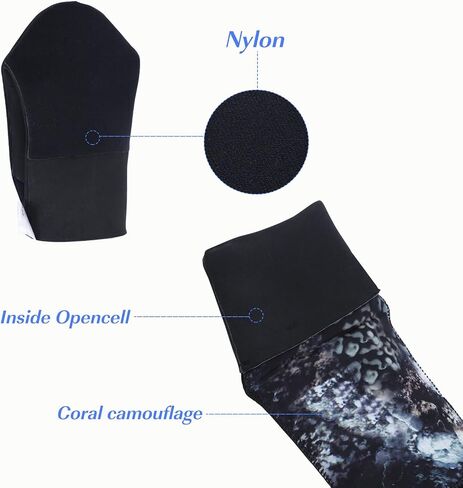 DIVESTAR Diving Neoprene Socks for Men Women,3MM 5MM Black/Camouflage Wetsuit Socks Scuba Booties for Water Sports in Saudi Arabia