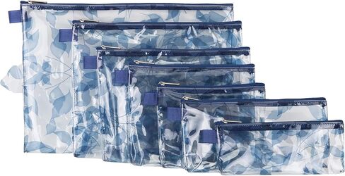 Travelon Set Of 7 Packing Envelopes, Blue Leaves in Saudi Arabia
