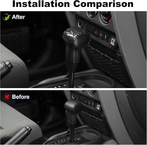 JWWY Gear Shift Knob Protection Decoration Cover Trim Compatible with 2007-2010 Jeep JK Wrangler Red in Saudi Arabia