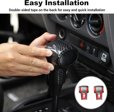 JWWY Gear Shift Knob Protection Decoration Cover Trim Compatible with 2007-2010 Jeep JK Wrangler Red in Saudi Arabia