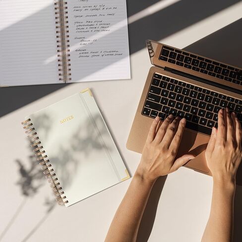 Aesthetic Thick Spiral Notebook Journal For Women in B5 Format - Modern Linen Hardcover College Ruled Note Book With 300 Lined Pages - Perfect For Writing And Staying Organized at Work or School in Saudi Arabia