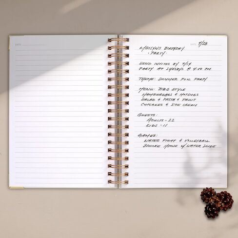 Aesthetic Thick Spiral Notebook Journal For Women in B5 Format - Modern Linen Hardcover College Ruled Note Book With 300 Lined Pages - Perfect For Writing And Staying Organized at Work or School in Saudi Arabia