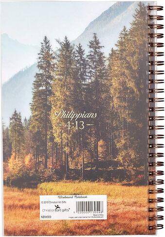 Christian Art Gifts Notebook All Things Through Christ Philippians 4:13 Bible Verse Inspirational Writing Notebook Gratitude Prayer Journal Flexible Cover 128 Ruled Pages w/Scripture, 6 x 8.5 Inches in Saudi Arabia