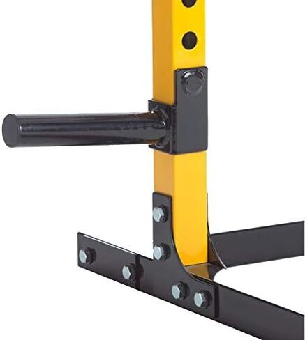 Signature Fitness Multi-Function Adjustable Power Cage with J-Hooks, Safety Straps and Optional LAT Pulldown Attachment and Cable Crossover, Multiple Styles in Saudi Arabia