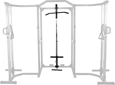Signature Fitness Multi-Function Adjustable Power Cage with J-Hooks, Safety Straps and Optional LAT Pulldown Attachment and Cable Crossover, Multiple Styles in Saudi Arabia