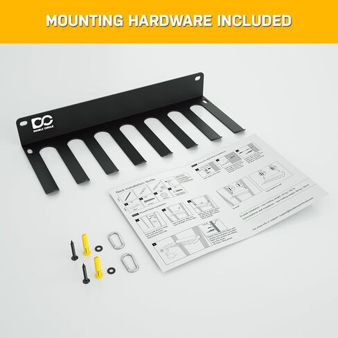 Double Circle Gym Rack Organizer with Hooks, Multi-Purpose Workout Gear Wall Rack Hanger for Home and Pro Gym Storage for Exercise Bands, Jump Ropes, Chains, Lifting Belts (17" - Hooks) in Kuwait