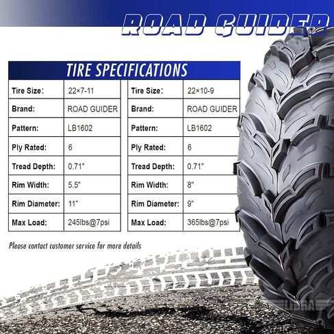 مجموعة كاملة من إطارات ATV/UTV 26x9-12 26x9x12 أمامية 26x11-12 26x11x12 خلفية 10275/276 in Kuwait