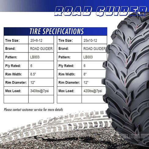مجموعة كاملة من إطارات ATV/UTV 26x9-12 26x9x12 أمامية 26x11-12 26x11x12 خلفية 10275/276 in Kuwait