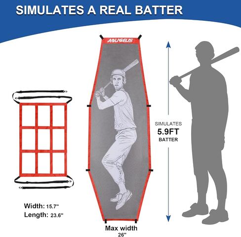 Baseball Softball Batter Dummy,Pitching Target,with Adjustable Strike Zone Attachment,Pitching Aid for Improved Accuracy in Saudi Arabia